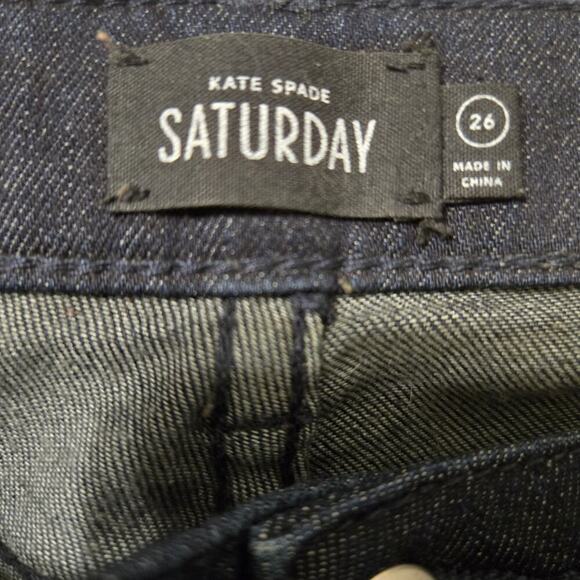 Kate Spade Saturday Dark Wash Jeans Sz 2/26 Women’s Designer Denim Straight Slim - Picture 3 of 13